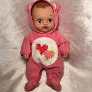 Vintage 1990 LAUER 12" Water Babies Carebear Pink One piece Love A Lot Care Bear